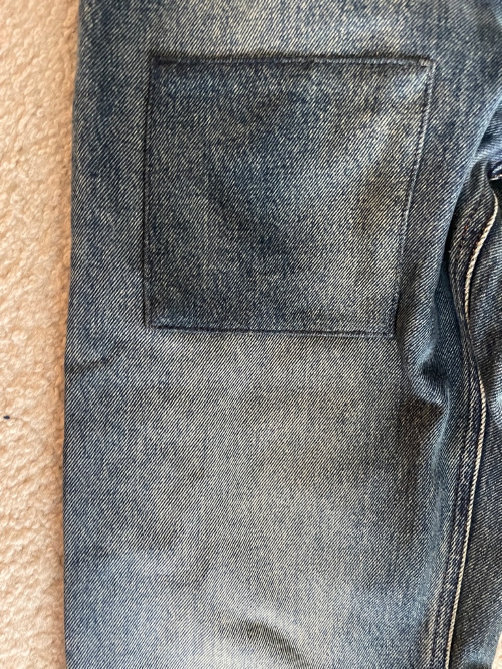 Good American Dark Blue Patchwork Wide Leg Jeans - Picture 4 of 5